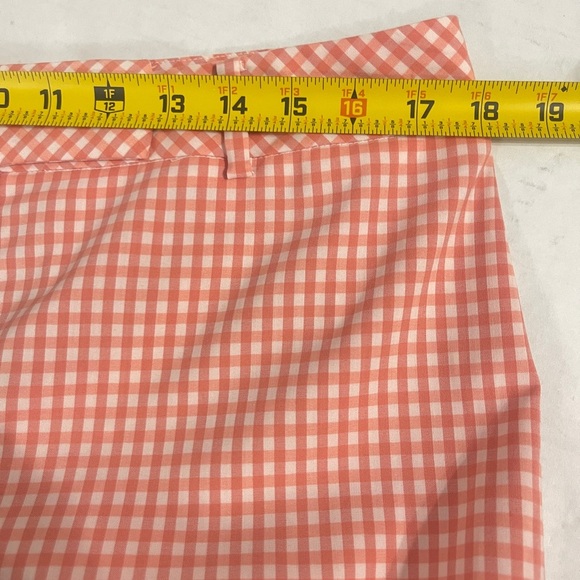 Focus 2000 Size 10/12 Gingham Coral Orange  Blazer & Crop Pants Suit Set - Picture 9 of 11